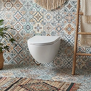 Унитаз Azario Rumba AZ-5175T-WHT подвесной цвет Белый с сиденьем Микролифт-9