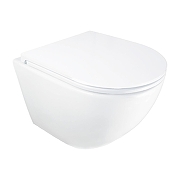 Унитаз Azario Adagio AZ-5177T-WHT подвесной цвет Белый с сиденьем Микролифт