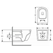 Унитаз Azario Adagio AZ-5177T-WHT подвесной цвет Белый с сиденьем Микролифт-11