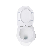 Унитаз Azario Bliss AZ-5179T-WHT подвесной цвет Белый с сиденьем Микролифт-3