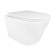 Унитаз Azario Songo AZ-5180T-WHT подвесной цвет Белый с сиденьем Микролифт