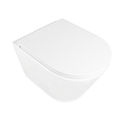 Унитаз Azario Songo AZ-5180T-WHT подвесной цвет Белый с сиденьем Микролифт-1