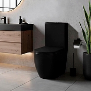 Унитаз компакт Azario Cobalt-Black AZ-6089A-MB цвет Черный матовый с бачком и сиденьем Микролифт-10