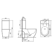 Унитаз компакт Azario Cobalt-Black AZ-6089A-MB цвет Черный матовый с бачком и сиденьем Микролифт-11