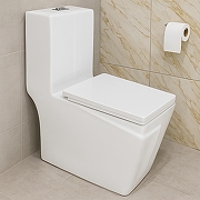 Унитаз моноблок Azario Rayo AZ-6385 цвет Белый с сиденьем Микролифт-14