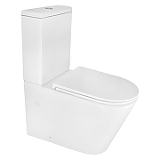 Унитаз компакт Azario Mizen AZ-8300 цвет Белый с бачком и сиденьем Микролифт