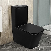 Унитаз компакт Azario Black King AZ-8303-D цвет Черный матовый с бачком и сиденьем Микролифт-14
