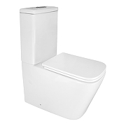 Унитаз компакт Azario Savia AZ-8303D-s цвет Белый с бачком и сиденьем Микролифт