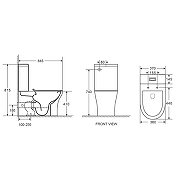 Унитаз компакт Azario Ambra AZ-848G цвет Белый с бачком и сиденьем Микролифт-14
