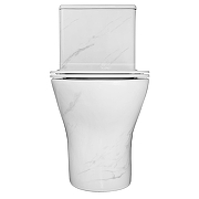 Унитаз моноблок Azario AZ-8618M цвет Белый мрамор с сиденьем Микролифт-6