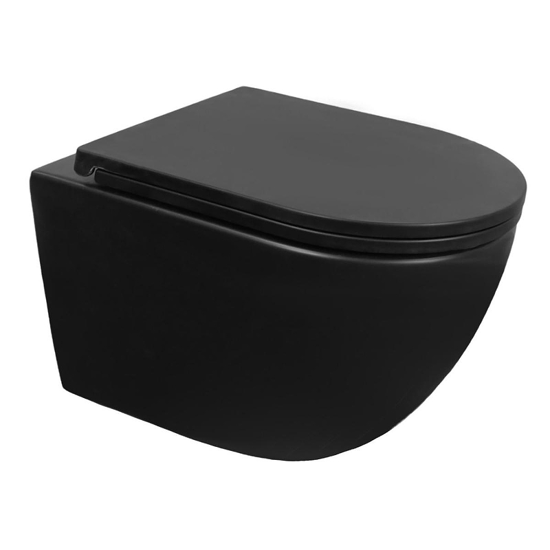 Унитаз Azario Ines Black AZ-W03-SB подвесной 