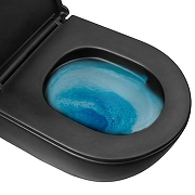 Унитаз Azario Ines Black AZ-W03-SB подвесной цвет Черный матовый с сиденьем Микролифт-4