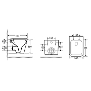 Унитаз Azario Pro PRO-0002 подвесной цвет Белый с сиденьем Микролифт-11