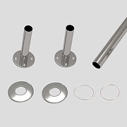 Карниз для ванны Aquatek Юпитер 150х150 KARN-0000047 дуга цвет Хром-3