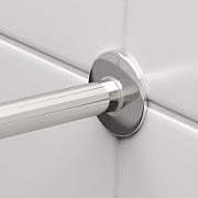 Карниз для душевого поддона Aquatek 100х100 KARN-000038 г-образный цвет Хром-1