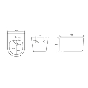 Комплект биде с инсталляцией Aquatek Мия SET AQUATEK МИЯ-MB биде цвет Черный матовый-4