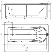 Акриловая ванна Aquatek Леда 170x80 LED170-0000143 цвет Белый-2