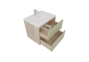 Тумба с раковиной Aquatek Либра 60 AQ66060-DO-GS подвесная цвет Шалфей зеленый Дуб давос-2