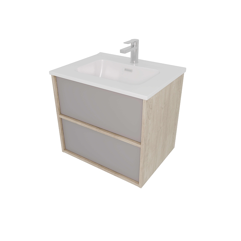 Тумба с раковиной Aquatek Либра 60 AQ66060-DO-LG подвесная 