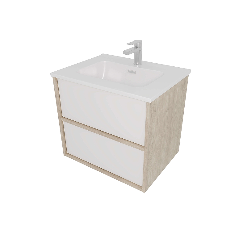 Тумба с раковиной Aquatek Либра 60 AQ66060-DO-MW подвесная 