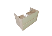 Тумба с раковиной Aquatek Либра 80 AQ66080-DO-GS подвесная цвет Шалфей зеленый Дуб давос-1