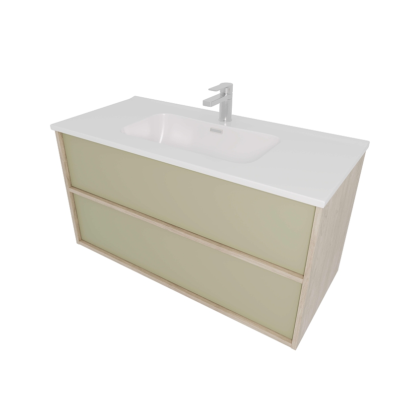 Тумба с раковиной Aquatek Либра 100 AQ66100-DO-GS подвесная 