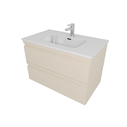 Тумба с раковиной Aquatek Вега 60 AQ77060-LC подвесная цвет Капучино светлый