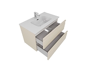 Тумба с раковиной Aquatek Вега 60 AQ77060-LC подвесная цвет Капучино светлый-1