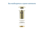 Донный клапан Aquatek AQ6002PG click-clack цвет Золото полированное-11