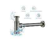 Сифон для раковины Aquatek AQ6012BGM цвет Оружейная сталь-4