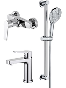 Комплект смесителей Aquatek Лугано AQ1731CR цвет Хром