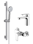 Комплект смесителей Aquatek Ника AQ1831CR цвет Хром