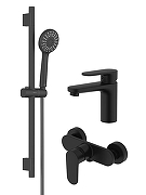 Комплект смесителей Aquatek Ника AQ1831MB цвет Черный матовый