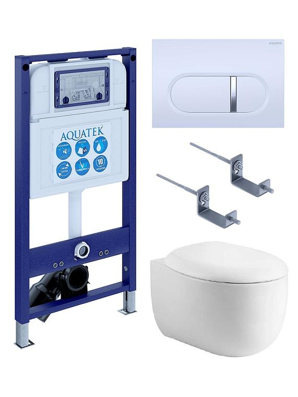 Комплект унитаза с инсталляцией Aquatek Set Aquatek Альтаир cm-042 4в1 