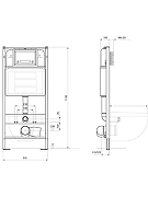 Комплект унитаза с инсталляцией Aquatek Set Aquatek Альтаир cm-042 4в1 цвет Белый с сиденьем Микролифт и клавишей смыва цвет Белый-5
