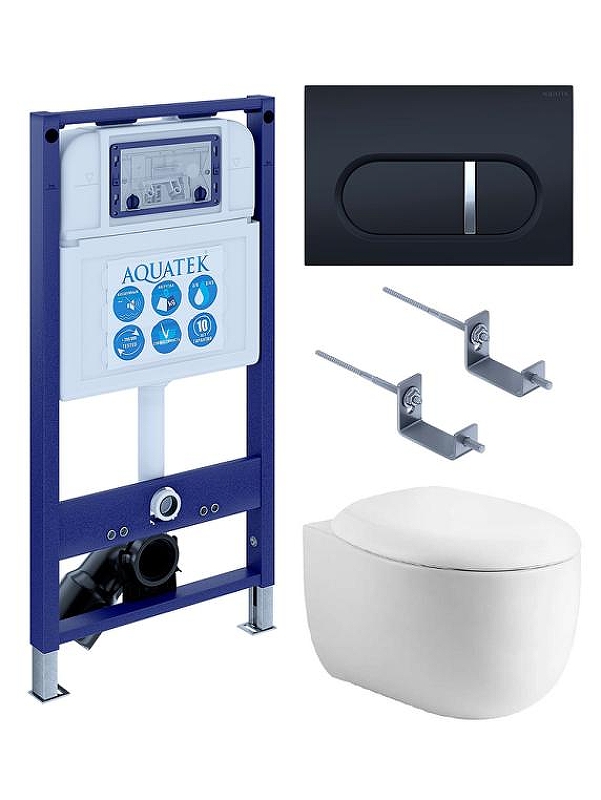 Комплект унитаза с инсталляцией Aquatek Set Aquatek Альтаир cm-045 4в1 