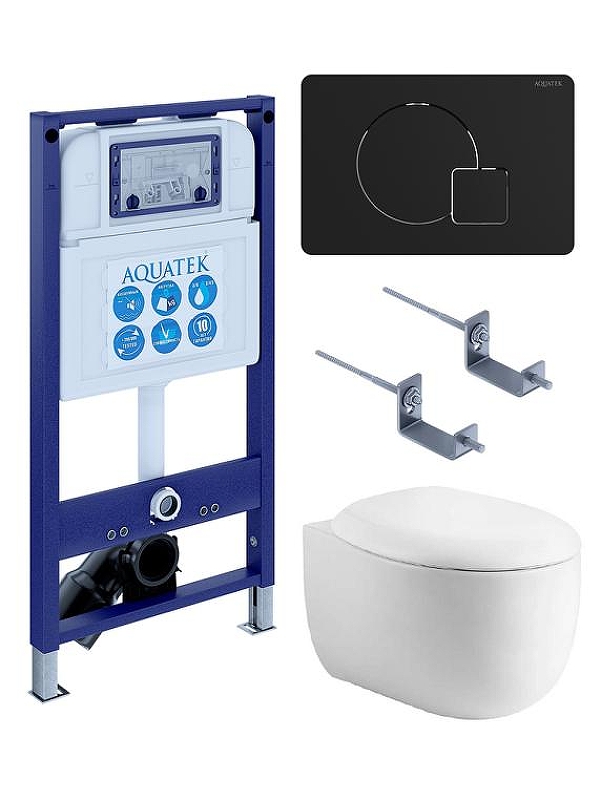 Комплект унитаза с инсталляцией Aquatek Set Aquatek Альтаир cm-069 4в1 