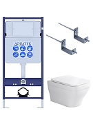 Комплект унитаза с инсталляцией Aquatek Set Aquatek Амадео KKI2 цвет Белый с сиденьем Микролифт