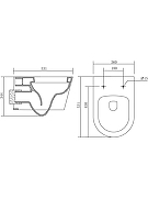 Комплект унитаза с инсталляцией Aquatek Set Aquatek Бетта-071 4в1 цвет Белый с сиденьем Микролифт и клавишей смыва цвет Белый глянцевый-7
