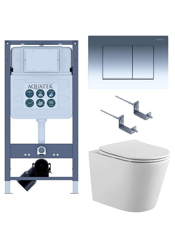 Комплект унитаза с инсталляцией Aquatek Set Aquatek Вега T PNS002 