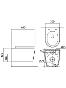 Комплект унитаза с инсталляцией Aquatek Set Aquatek Вега T PNS002 цвет Белый с сиденьем Микролифт и клавишей смыва цвет Хром глянцевый-6