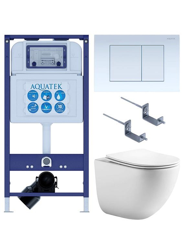 Комплект унитаза с инсталляцией Aquatek Set Aquatek Гелиос-009 INS25 
