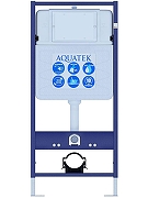 Комплект унитаза с инсталляцией Aquatek Set Aquatek Гелиос-028 цвет Белый с сиденьем Микролифт и клавишей смыва цвет Белый-2
