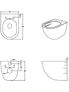 Комплект унитаза с инсталляцией Aquatek Set Aquatek Гелиос-028 цвет Белый с сиденьем Микролифт и клавишей смыва цвет Белый-6