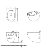 Комплект унитаза с инсталляцией Aquatek Set Aquatek Гелиос INS23 цвет Белый с сиденьем Микролифт-4