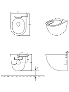 Комплект унитаза с инсталляцией Aquatek Set Aquatek Гелиос PNN-02 4в1 цвет Белый с сиденьем Микролифт и клавишей смыва цвет Хром глянцевый-5