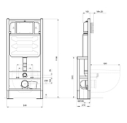 Комплект унитаза с инсталляцией Aquatek Set Aquatek Европа-014 3в1 цвет Белый с сиденьем Микролифт и клавишей смыва цвет Хром матовый-5