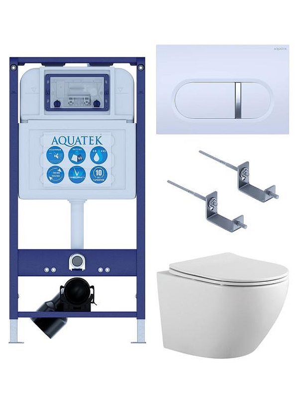 Комплект унитаза с инсталляцией Aquatek Set Aquatek Европа-042 4в1 