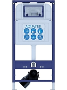 Комплект унитаза с инсталляцией Aquatek Set Aquatek Европа-050 4в1 цвет Белый с сиденьем Микролифт и клавишей смыва цвет Оружейная сталь-2