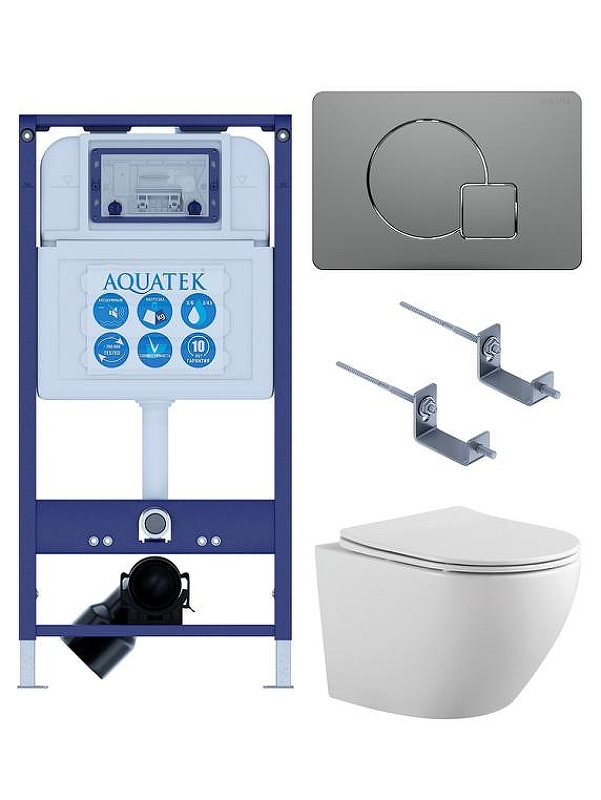 Комплект унитаза с инсталляцией Aquatek Set Aquatek Европа-070 4в1 